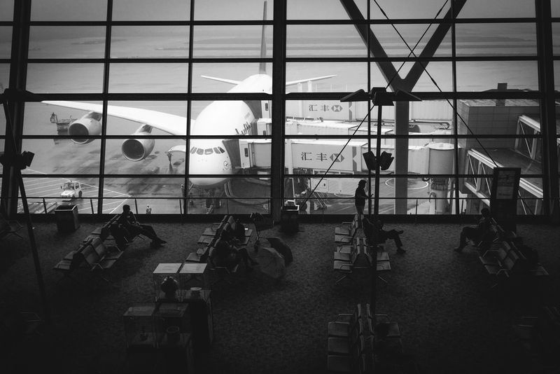 Airport departure lounge