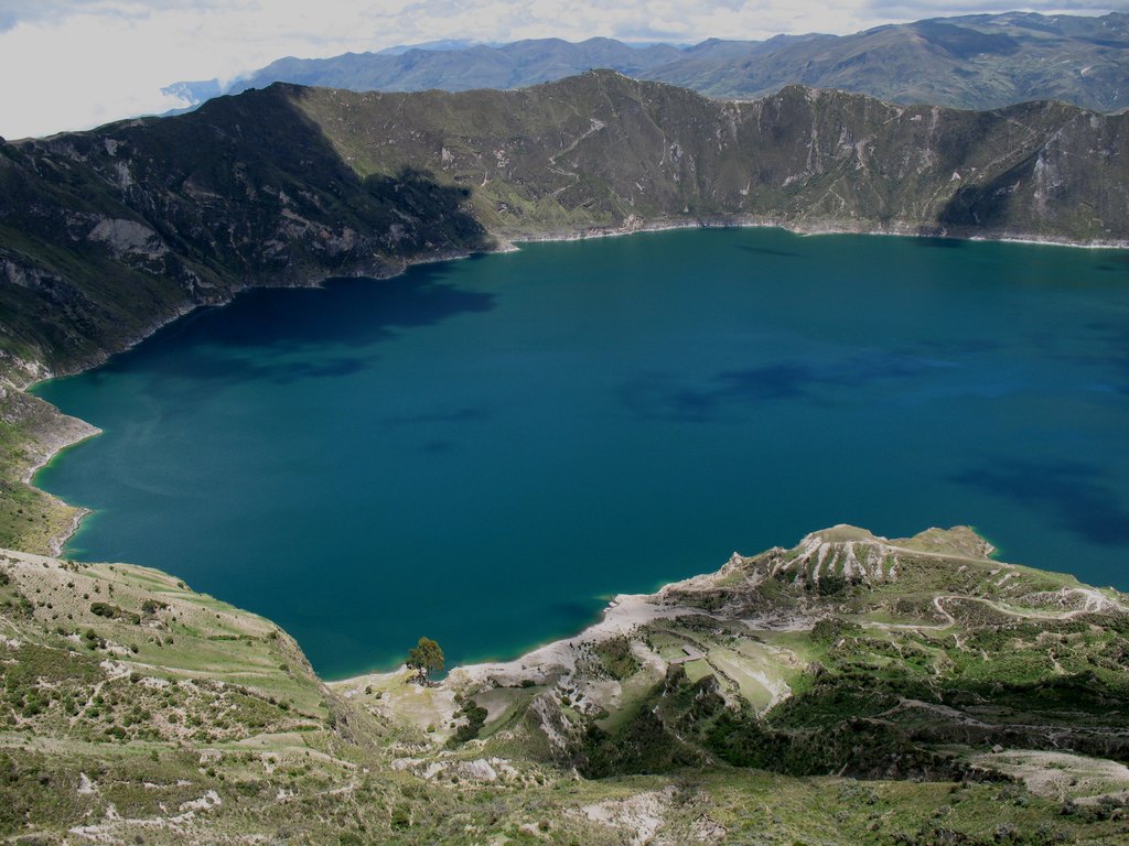 Quilotoa crater lake