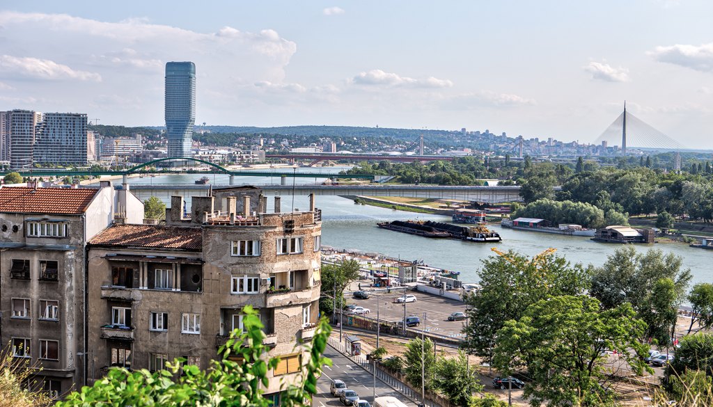 La Save et les immeubles de Belgrade